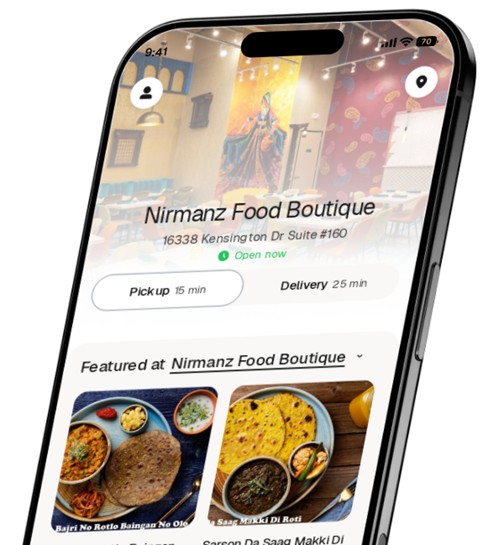 Nirmanz Food Boutique app preview